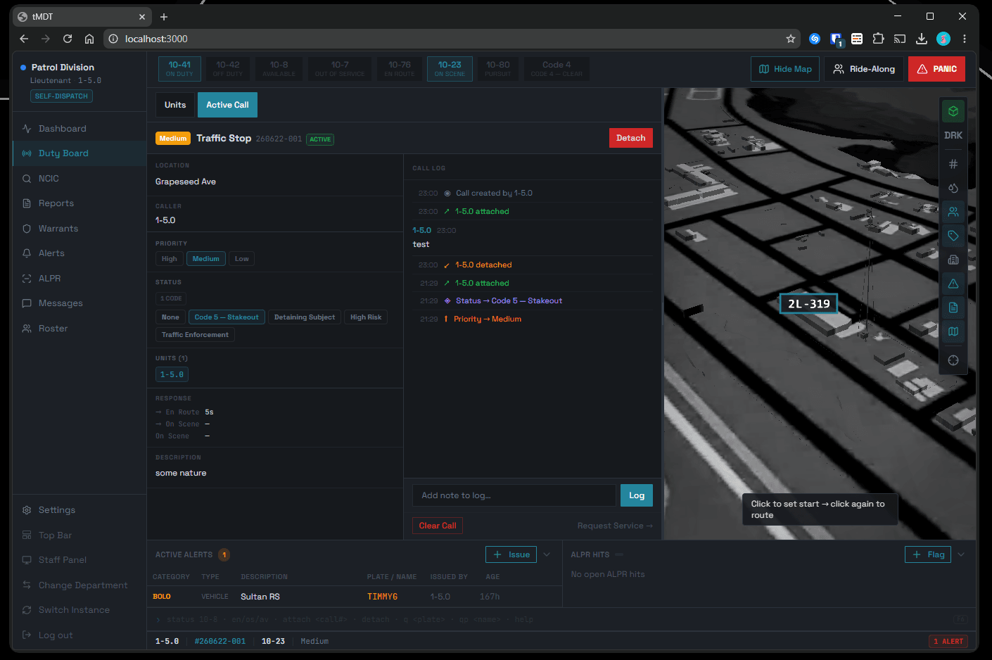 Civilian panel screenshot