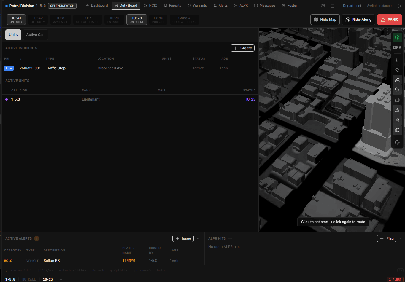 Law Enforcement panel screenshot